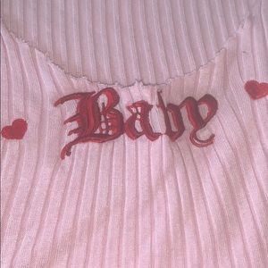 Baby 2000’S Style cropped light pink top! Cutest!